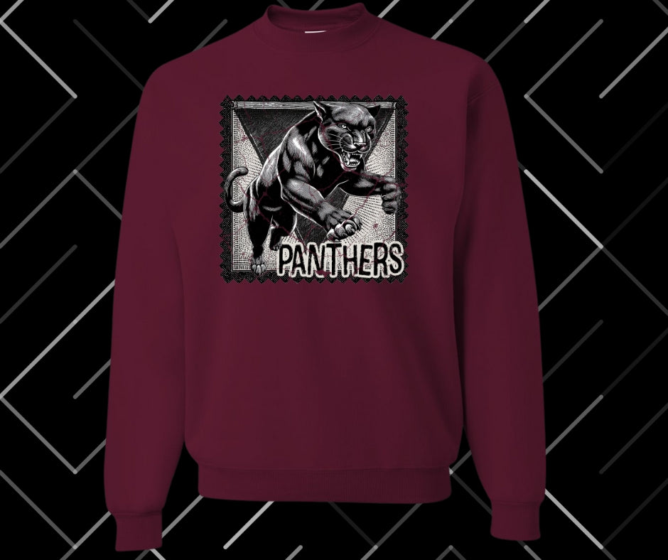 Panthers Stamp Graphic Tee & Sweatshirt