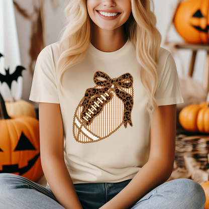 Football Coquette Faux SeerSucker Tee